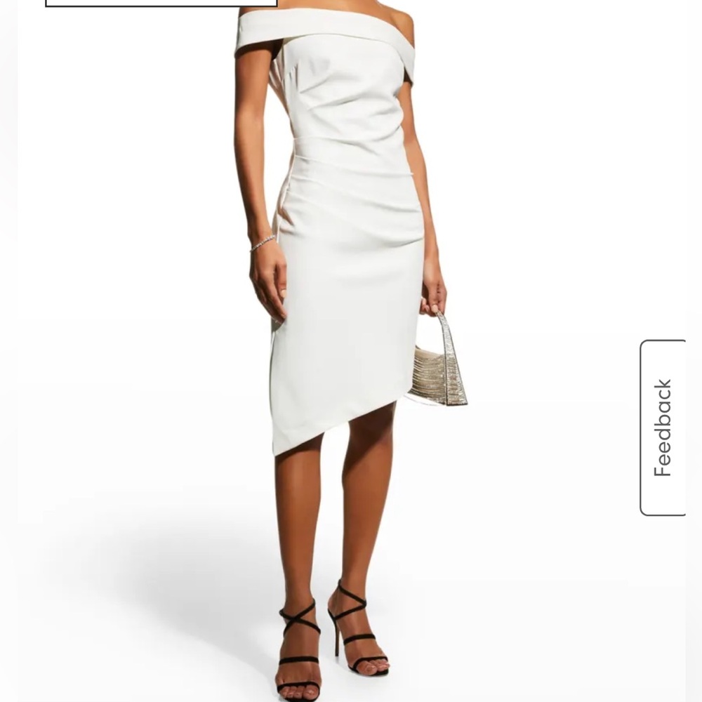 Milly Ally off the shoulder asymmetrical occasion dress